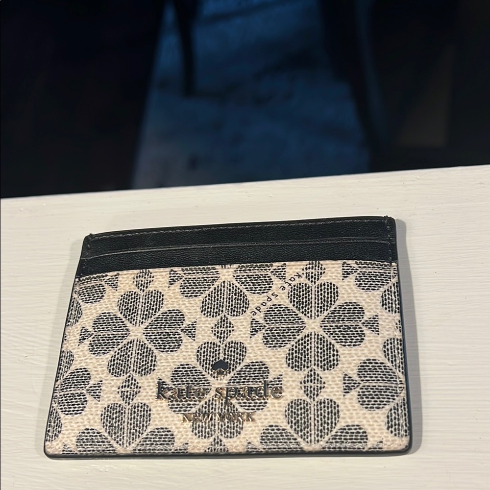 Kate Spade Black and White Card Holder